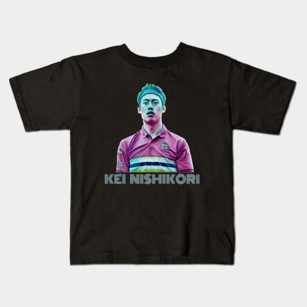 kei nishikori Kids T-Shirt by BorodinaAlen